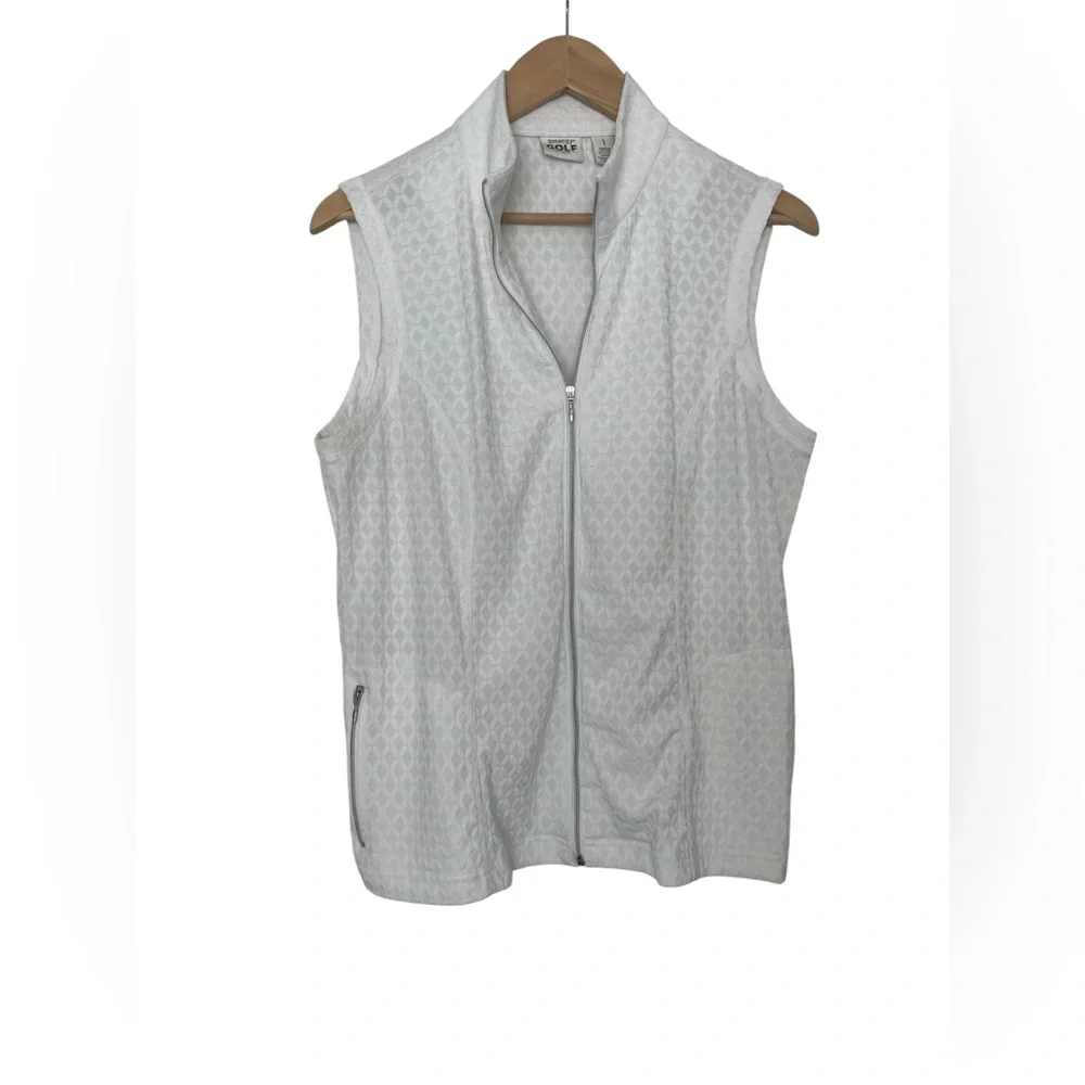 Zenergy by Chico’s White Golf Vest - Size 1 (US 8) - Picture 1 of 7